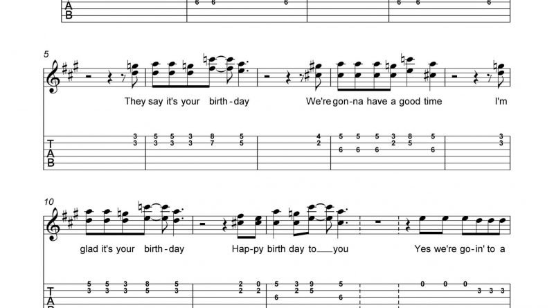HarmonyTabs - Beatles, The - Birthday