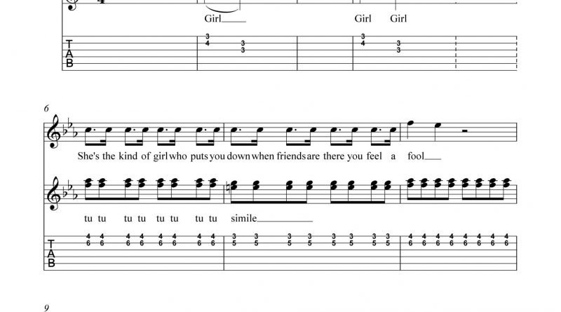 HarmonyTabs - Beatles, The - Girl