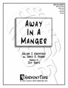 cover page for Away In A Manger (SATB Sax Quartet) sheet music