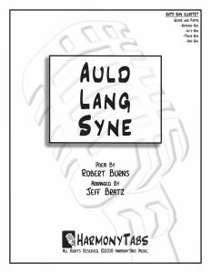 cover page for Auld Lang Syne (SATB Sax Quartet) sheet music