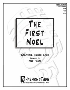 cover page for The First Noel (String Quartet) sheet music