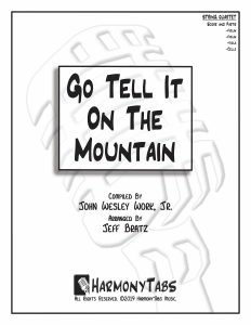 cover page for Go Tell It On The Mountain (String Quartet) sheet music