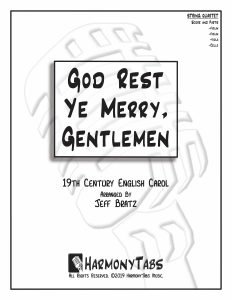 cover page for God Rest Ye Merry, Gentlemen (String Quartet) sheet music