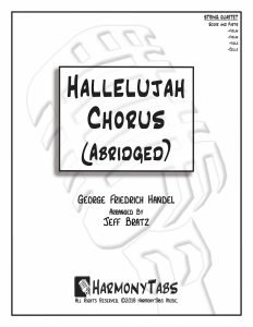 cover page for Hallelujah Chorus (Abridged) (String Quartet) sheet music