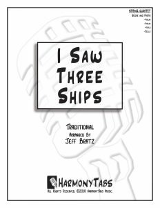 cover page for I Saw Three Ships (String Quartet) sheet music