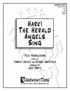 cover page for Hark! The Herald Angels Sing (Wind Quartet) sheet music