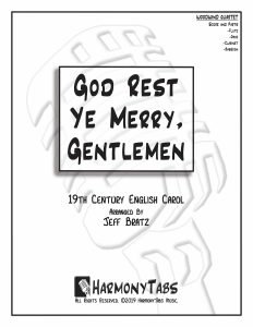 cover page for God Rest Ye Merry, Gentlemen (Wind Quartet) sheet music