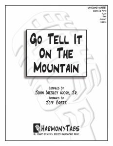 cover page for Go Tell It On The Mountain (Wind Quartet) sheet music