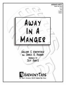cover page for Away In A Manger (Wind Quartet) sheet music