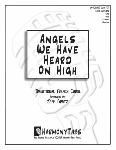 cover page for Angels We Have Heard On High (Wind Quartet) sheet music