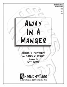 cover page for Away In A Manger (String Quartet) sheet music