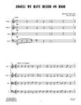 sample page for Angels We Have Heard On High (String Quartet) - Jeff Bratz sheet music