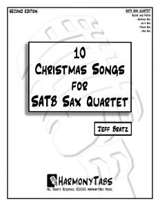 cover page for 10 Christmas Songs For SATB Sax Quartet sheet music