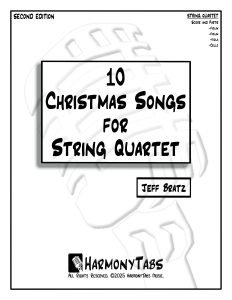 cover page for 10 Christmas Songs For String Quartet sheet music