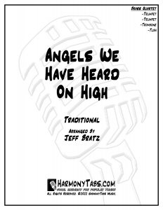cover page for Angels We Have Heard On High (Brass Quartet)