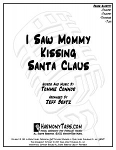 cover page for I Saw Mommy Kissing Santa Claus (Brass Quartet)