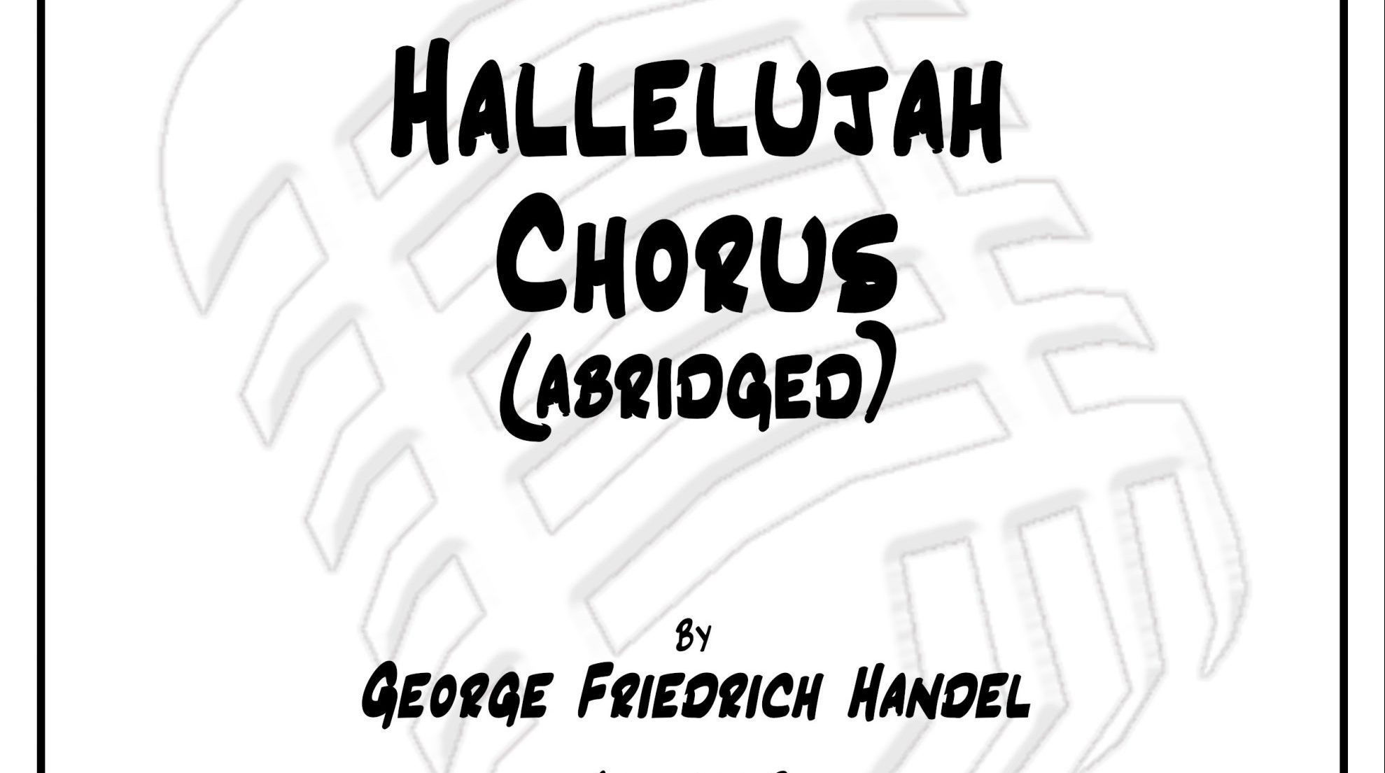 Harmonytabs Hallelujah Chorus Abridged Ssaa A Cappella