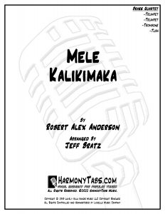cover page for Mele Kalikimaka (Brass Quartet)