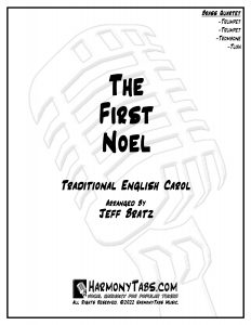 cover page for The First Noel (Brass Quartet)