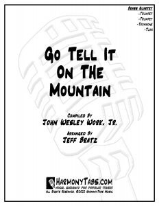 cover page for Go Tell It On The Mountain (Brass Quartet)
