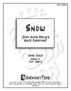 cover page Snow (From Irving Berlin's White Christmas) (SATB A Cappella) sheet music